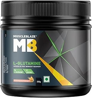 L-Glutamine Powder, Fruit Punch (41 Servings, 250g)| Post Workout Recovery | 5g Glutamine