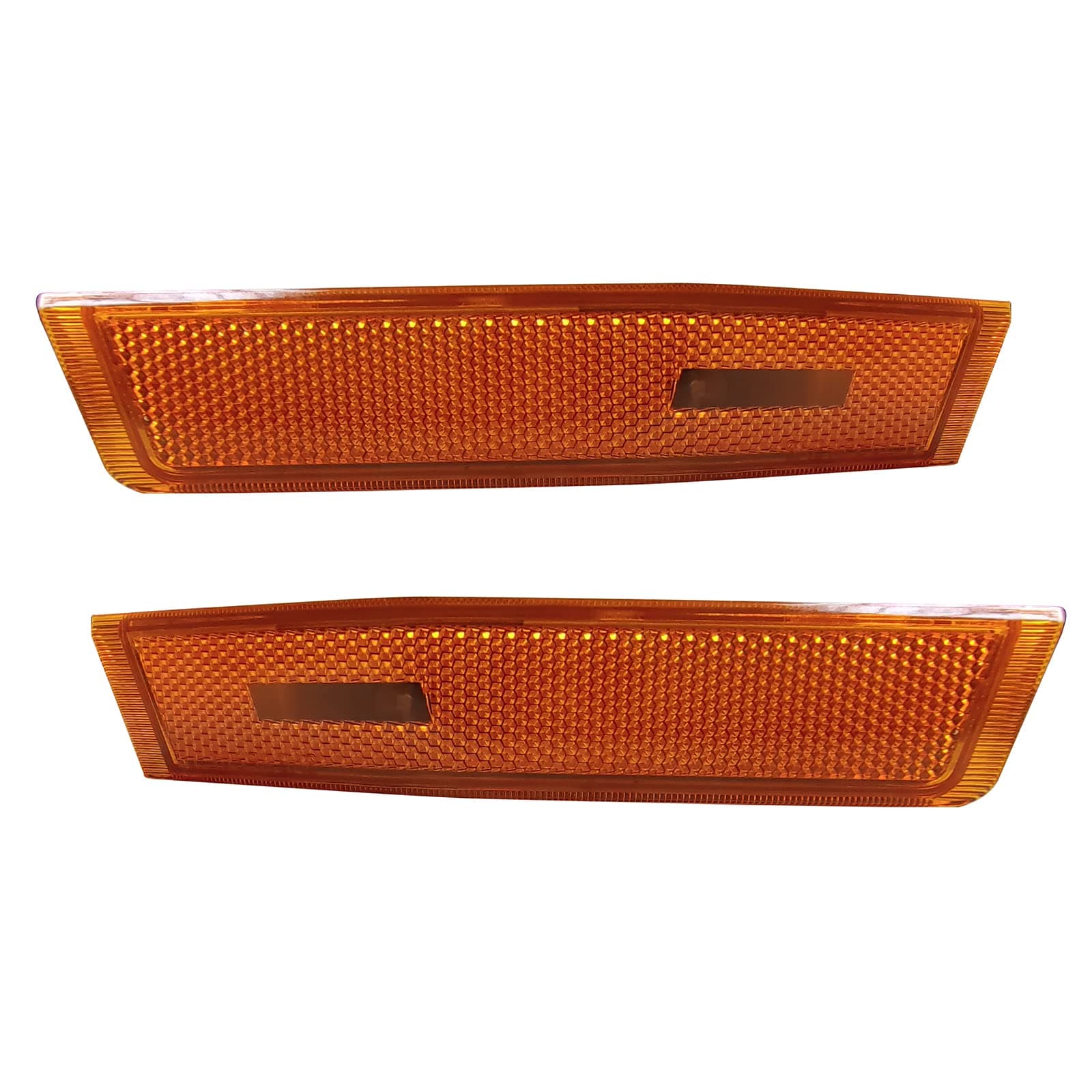 KYYET Compatible with 2007-2010 Lincoln MKX Front Bumper Side Marker Light Reflector Amber Lens Replace 7A1Z-15A201-A 7A1Z-15A201-B