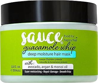 Hair Mask - Guacamole Whip Deep Moisture Mask Hair Treatment with Avocado, Jarrah Honey, Argan Oil, and Monoi Oil. Repair Damaged or Dry Hair and Improve Shine and Silkiness
