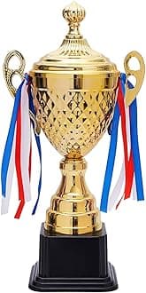 Juvale Large Trophy Cup - Gold for Sport Tournaments, Competitions, Gold, 15.2 X 7.5 3.7 Inches, Inches In Height