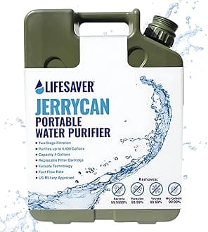 Lifesaver Jerrycan Water Purifier - Military Spec, Heavy Duty Water Purifier for Overlanding, Camping, Hiking, Emergency Preparedness and Survival Kit