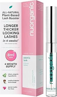 Cosmic Lash Serum Without Prostaglandins | Eyelash Growth Serum for Thicker, Longer, More Defined Lashes | 4-Month Supply XL Size | Made in USA | cGMPA Certified Lab
