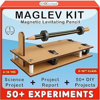 Kit4Curious Magnetic Levitating Pencil School Project Model + 50 DIY Science Physics Fun Experiments kit
