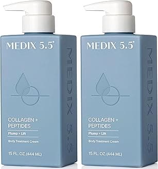 Medix 5.5 Collagen Cream Body Lotion & Face Lotion For Dry Skin & Wrinkles | Collagen Peptides Tightening Cream Body Moisturizers Helps Lift, Tighten, & Firm Skin | Skin Care Products | 2-Pack