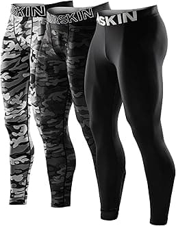 DRSKINMen’s Compression Pants Sports Tights Leggings Baselayer Running Workout Active Yoga Dry Thermal Wintergear