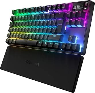 SteelSeries Apex Pro TKL Wireless - HyperMagnetic 2.4GHz Wireless Gaming Keyboard - World’s Fastest Keyboard - Adjustable Actuation - Esports Tenkeyless - PBT Keycaps - USB-C - English QWERTY Layout