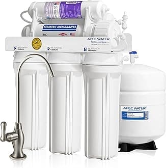 APEC Water Systems Top Tier Supreme Certified Alkaline Mineral pH+ High Flow 90 GPD 6-Stage Ultra Safe Reverse Osmosis Drinking Water Filter System (Ultimate RO-PH90), Dimensions: 15" w x 7" d x 18" h
