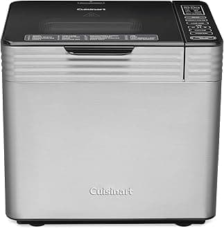 Cuisinart Convection Bread Maker Machine-16 Menu Options or Manually Adjust,3 Loaf Sizes up to 2lbs,Crust Colors-Includes Measuring Cup + Spoon & Kneading Paddle Hook,CBK-210,Stainless Steel