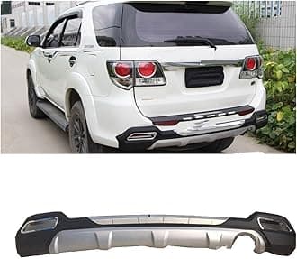 Front and Rear Bumpers, Compatible for Fortuner Front and Rear Bumper Cover 2012-2015 SUV Automotive Parts (Color : Rear Bumper)
