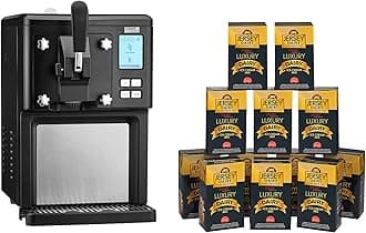 Cooks Professional Luxury Soft Serve Ice Cream Maker | 1.5L | Self-Cooling Compressor | Auto Cleaning | Digital Display | Perfect for Whippy Sundaes & Desserts | Includes 12 x 1L Luxury Jersey Mix