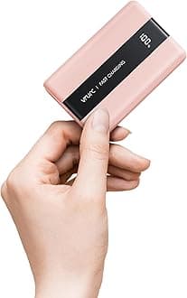 VRURC Portable Charger, 20000mAh Mini Power Bank,22.5W Fast Charging Battery Pack USB C, Small Travel Charging Bank with 4 Outputs Compatible iPhone 16 15 14 13,Samsung,Android,etc-Pink