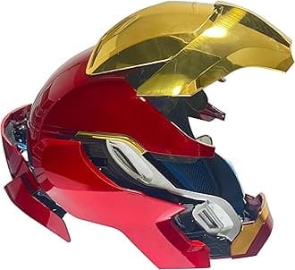 Iron MK50 Helmet Voice Control Wearable Cosplay Electronic Open/Close LED Eyes 1:1 Mask Model Gold