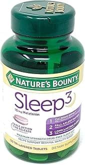 Nature's Bounty Sleep3 10mg. Melatonin, 120 Tablets