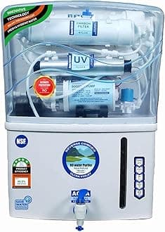 Aqua RO Water Purifier+ RO + UF + UV + TDS Controler || Alkaline Purifier || 12 Leter Water Purifier for Home & Kitchen, Schools, Hospitals||NW-RO-12 Ltr Purification Stages (White)