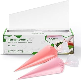 100pcs 18 Inch Disposable Piping Bags - Anti Burst Icing Bags for Cream Frosting, Cakes & Cookies Decoration
