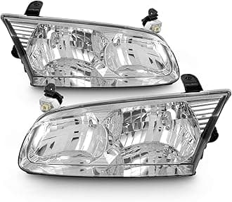 AKKON - For 2000 2001 Toyota Camry OE Style Inner Side Only Chrome Housing Headlights Lamp Replacement
