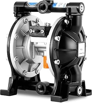Air-Operated Diaphragm Pump Pneumatic Double Diaphragm Pump 1/2" Fluid Inlet & Outlet, 1/4" Air Inlet (48L/min)