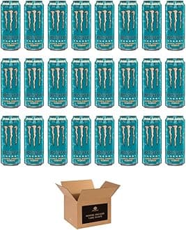 Monster Energy Drink Flavours | Juiced, Zero Sugar, Ultra, Monarch, Fiesta Mango, Strawberry Dreams, VR46, Punch | High Caffeine Sports Energy Drink (Ultra Fiesta Mango - 500ml x 24Pack)