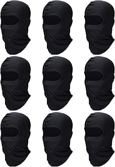 SATINIOR 9 Pack Ski Mask for Men Balaclava Full Face Shiesty Mask Breathable Summer Windproof Hood for Motorcycle Snowboard