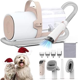 FIXR Dog Grooming Vacuum – Dog Hair Vacuum for Shedding Grooming, Pet Vacuum Grooming Kit with 11000Pa Suction Power – Includes 4 Grooming Tools for Dogs and Cats – Perfect for Pet Grooming, PG50.