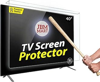 JBM MART 40 Inch TV Screen Protector - Tempered Glass Guard, 9H Hardness, Scratch resistance, Crystal Clear | 3 mm Thickness
