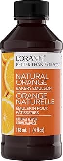 Orange Bakery Emulsion: True Essence, Ideal for Boosting Fruit Tones in Cakes, Cookies & Desserts, Gluten-Free, Keto-Friendly, Extract Substitute Essential for Your Kitchen, 4 Oz