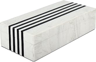 Handicrafts Home Handmade Mono Collection Decorative Jewelry Box Organizer – Keepsakes, Trinkets, and Home Decor – Antique Coffee Table Storage, Memory Box, Farmhouse Style Decor Sprint, 10x4.5x2.5