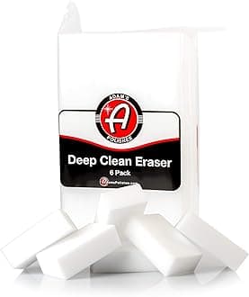 Deep Clean Eraser (6 Pack) - Magic Cleaning & Scrubbing Sponge Pad Applicators with Durafoam - for All Interior Surfaces - Leather, Vinyl, Dash, Steel, & Plastic