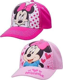Disney Girls' Frozen Baseball Cap - 2 Pack Princess Elsa and Anna Curved Brim Strap Back Hat (2T-7)