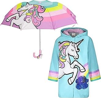 Unicorn Raincoat and Umbrella Set