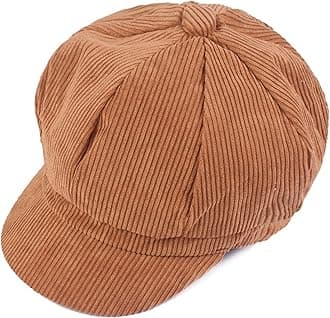 ZLS APPAREL Women's Retro Peaked Ivy Newsboy Paperboy Gatsby Cabbie Painter Cap Hats (5-Tan)