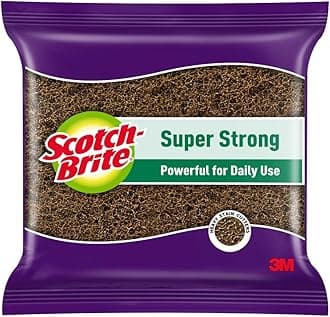 Scotch-Brite Super Strong Scrub pad for Everyday Tough Stains (Replacement to Steel Scrubber for Kitchen)