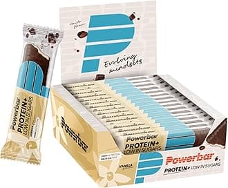 Powerbar - Protein Plus - Low Sugar - Vanilla - 16x35g - High Protein Low Sugar Bars - Palm Oil Free