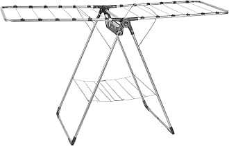 Royalford XXL Rustproof Metal Cloth Dryer RF11916 Drying Stand Rack & Frame Sleek Design Wide Drying Space Strong Stand Clothes Drying Stand منشر غسيل قابل للطي Made In Turkey Adjustable Folding Wings