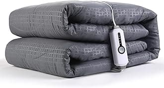 SUNNY HEAT Electric Mattress Pad Full Size 54''x75'', 4 Heating Levels & 10 Hour Auto Shut Off, Elastic Deep Pocket, Warm and Soft Comfort Fabric, Machine Washable, Grey