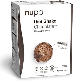 NUPO Diet Shake Chocolate Premium diet shakes for weight management I Clinically proved meal replacement shake for weight control I 12 Servings I Very Low-Calorie Diet, GMO Free