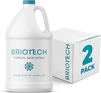 BRIOTECHTopical Skin Spray, Hypochlorous Acid Spray for Body & Face, Eyelid Cleanser, HOCl Facial Mist, Support Against Irritation, Calm Redness, Soothe Foot & Scalp, 128 fl oz (2Pack)