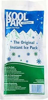 Koolpak 60 x Original Instant Ice Packs - 29 x 12 cm Disposable Instant Cold Packs for Injuries - Long Wrap Around First Aid Ice Packs for Sports Injuries Schools Workplace Emergency Kits - Bulk Pack