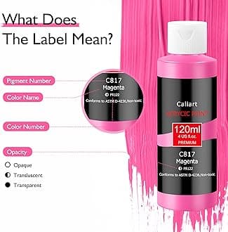 Caliart Acrylic Paint Set With 12 Brushes, 24 Colors (120ml, 4oz) Art Craft Paints for Artists Kids Students Beginners & Painters, Aesthetic Cute Preppy Stuff School Supplies, Canvas Ceramic Wood Rock