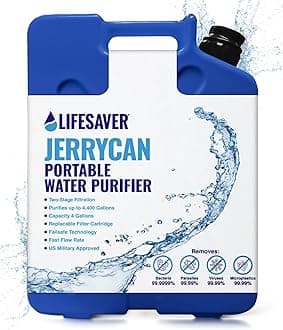 Lifesaver Jerrycan Water Purifier - Military Spec, Heavy Duty Water Purifier for Overlanding, Camping, Hiking, Emergency Preparedness and Survival Kit