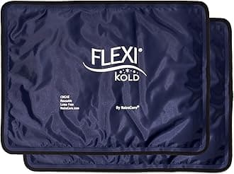 FlexiKold Gel Ice Pack (Standard Large: 10.5" x 14.5") - Two (2) Reusable Cold Therapy Packs (for Pain and Injuries to Knee Shoulder Foot Back Ankle Neck Hip Wrist) - 6300-COLD