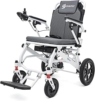 Aotedor Electric Wheelchairs for Adults,22 Miles Long Travel Range with 2 Lithium Batteries All Terrain Power Wheelchair,Ultra Lightweight 39Lbs Folding Compact Motorized Wheelchair,Airline Approved