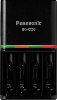 Eneloop Panasonic BQ-CC55KSBHA Advanced pro Rechargeable & BK-3HCCA8BA pro AA High Capacity Ni-MH Pre-Charged Rechargea & BK-4HCCA8BA pro AAA High Capacity Ni-MH