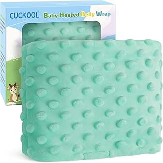 Baby Colic and Gas Relief, Heated Tummy Wrap for Newborns Belly Relief by Soothing Warmth, Baby Heating Pad Swaddling Belt Relief & Soothe Gas, Colic and Upset Stomach for Newborns to Toddler (Green)