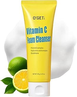 Vitamin C Foam Cleanser, Brightening Face Wash with Triple Vitamin C, Upcycled Green Tangerine, Ultra-Fine Micro Bubbles, 4.2oz