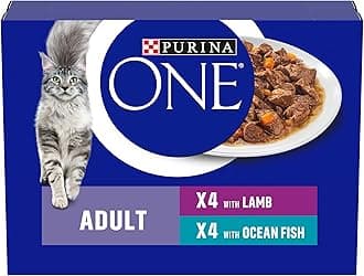 Mini Fillets Ocean Fish and Lamb Adult Wet Cat Food 8x85g (Pack of 5)