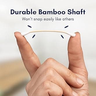 Blue Dot Cotton Wool Buds (Pack of 200) – Double-Ended Soft & Gentle Cotton Buds for Delicate Skin, Made from 100% Pure Cotton Plastic-Free, Ideal for First Aid, Baby Care, and Beauty Use