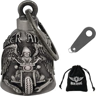 Motorcycle Ride Bell For Bikers, Heavy Spirit Bells Accessory And Key Chain For Luck