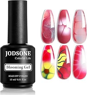 JODSONE Blooming Clear Gel Nail Polish, 15ml for Spreading & Watercolor Effects, Floral Nail Art Design, U V & LED Cure, Light Up Your Nail Life