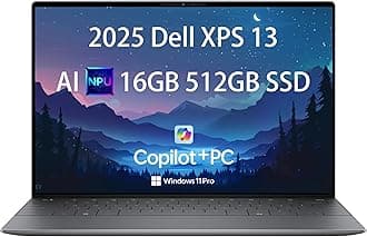 2025 Dell XPS 13 9345 Laptop, Copilot+ AI PC (13.4" FHD+ 120Hz, Qualcomm 12-Core Snapdragon X Elite, 32GB 8848MT/s RAM, 2TB SSD), Thin & Light, 27 Hours Battery Life, IR Webcam, Wi-Fi 7, Win 11 Pro